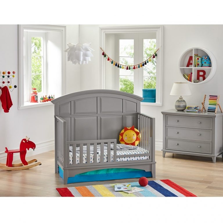 Brooklyn Convertible Crib Gray Baby Crib Nursery Furniture