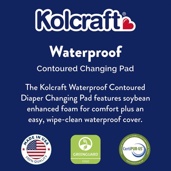 Kolcraft Waterproof Contoured Diaper Changing Pad Kolcraft